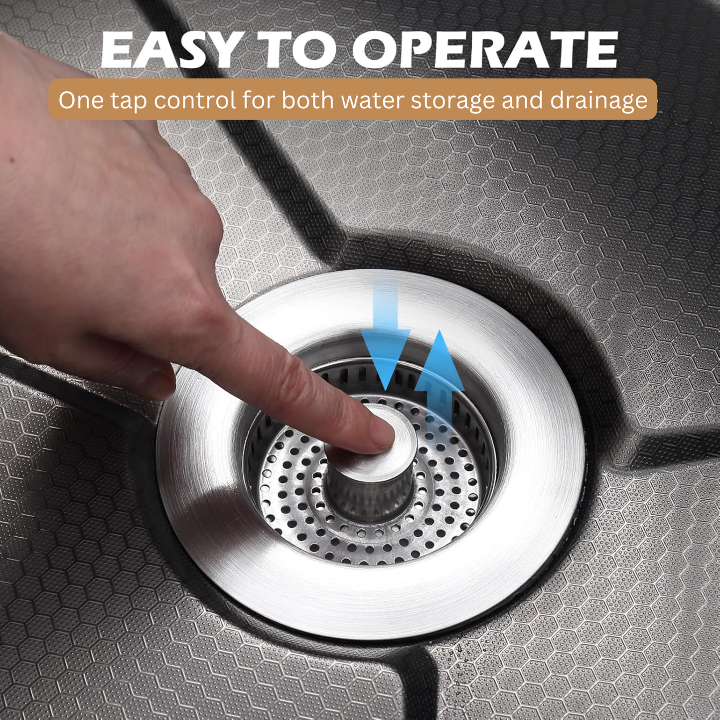 PopGuard™ — 3-in-1 Sink Stopper & Strainer