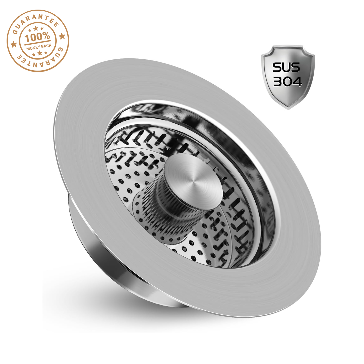 PopGuard™ — 3-in-1 Sink Stopper & Strainer